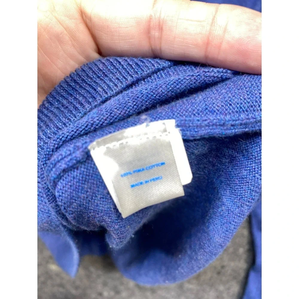 Southern Tide Mens V-Neck Sweater Blue Pima Cotton Pullover Medium